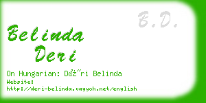 belinda deri business card